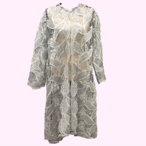 NWOT Handcrafted Silverleaf Embroidered Long Sleeve Duster M